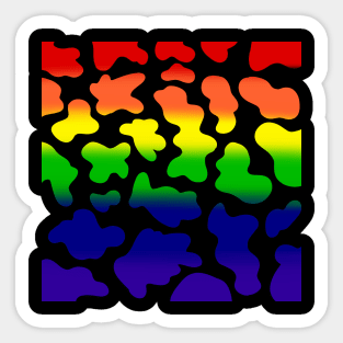 Rainbow Cow Print Sticker